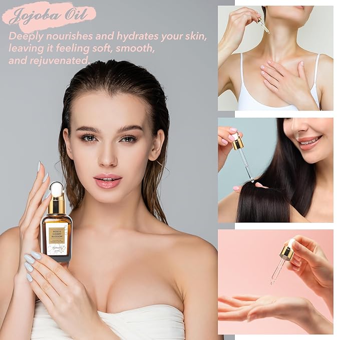 Mothers Day Gifts for Mom Rose & Cherry Blossom Spa Gift Set for Women - 19-Piece Luxury Bath & Body Care Kit with Necklace, DIY Chain, Shower Gel | Valentine's Day, Christmas Gifts for Her, Wife