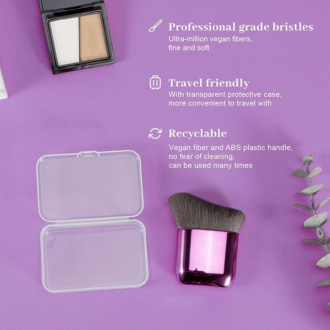 Yoseng Self Tanner Brush for Body & Face - Kabuki Makeup Brush for Self-Tanner,Tanning Mousse,Foundation & Bronzer | Streak-Free Application,Professional Tanning & Body Makeup Tool (Small)