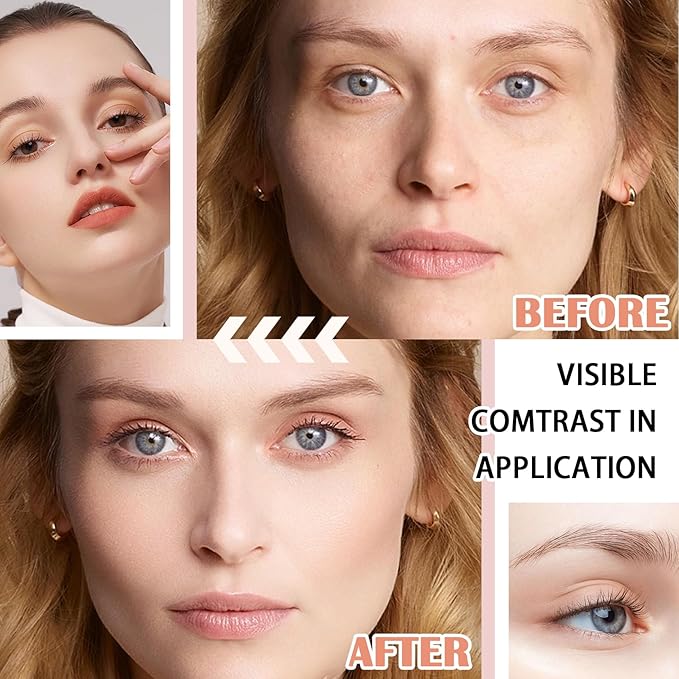 15 Colors Correcting Concealer Contour Palette,Cream Contour Makeup Palette with Brush,Contouring Liquid Foundation Concealer Palette Highlighting Makeup Kit for Conceals Dark Circles,Blemish