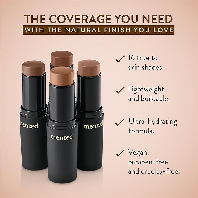 Mented Cosmetics Foundation Stick, Contour Stick, Or Concealer Stick for Medium Skin, Foundation for Black Women Makeup Stick, Dark Contour Stick, Stick Foundation Makeup Vegan and Cruelty Free, L20