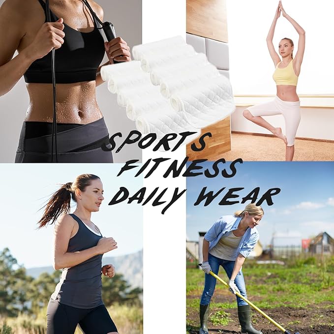 10 Pcs Under-Breast Sweat-Absorbing Cotton Pads Cotton Bra Liners for Sweating, Absorb Sweat Under Breasts