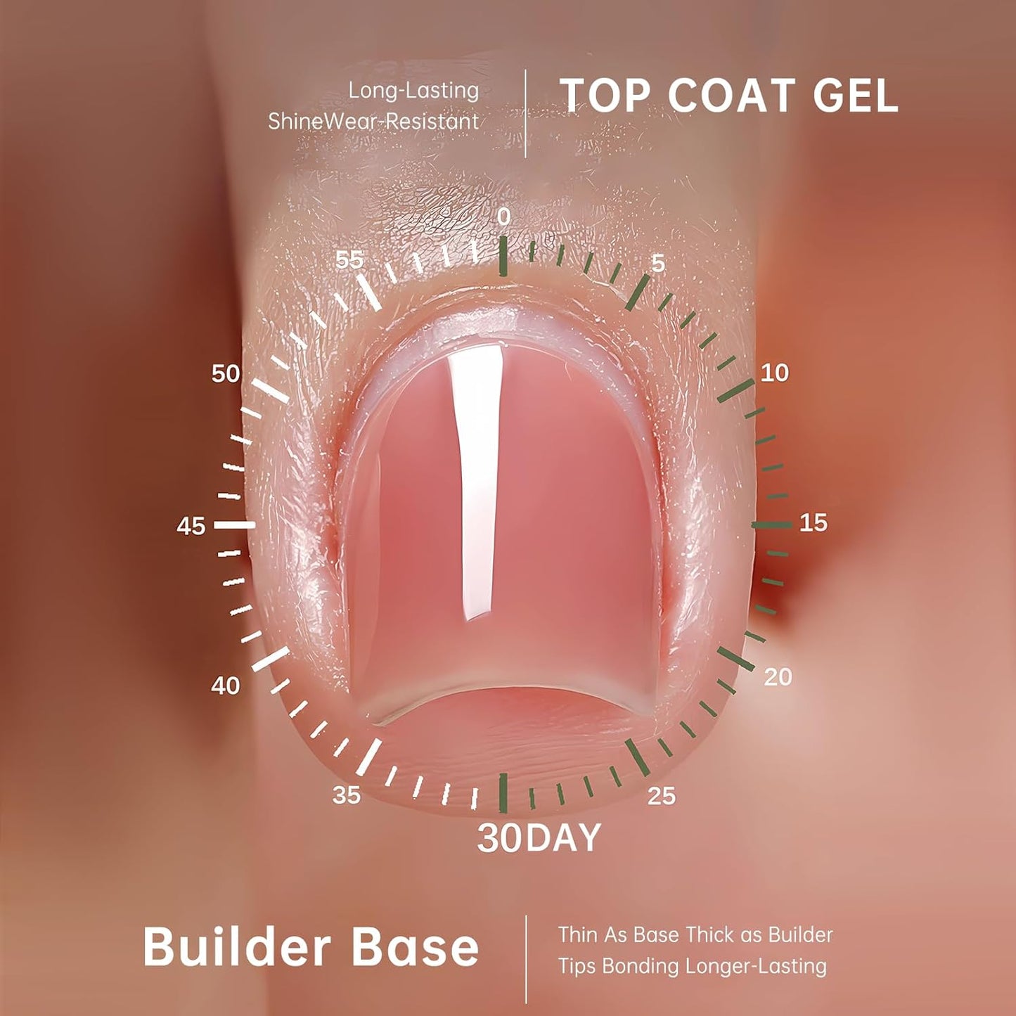 Salon-Grade Baby Pink Builder Gel - Hypoallergenic Strong Base Coat | Long-Lasting Adhesion (30+ Days) for Professional Nails Gift for Women