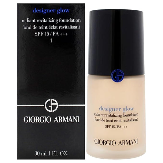 Designer Glow Radiant Revitalizing Foundation SPF 15 Plus - 1 by Giorgio Armani for Women - 1 oz Foundation