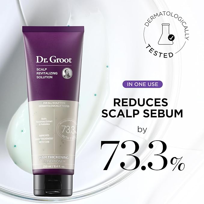 Dr. Groot Thickening Essentials Set for Hair Loss, Thinning Hair, Repair and Growth with Biotin and Rosemary, Clinically Tested Scalp Treatment