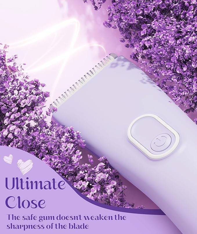 Bikini Trimmer for Women - Painless Pubic Hair Trimmer with 3 Shaving Speeds, IPX7 Waterproof Electric Razor, Cordless Women’s Bikini Shaver for Sensitive Skin