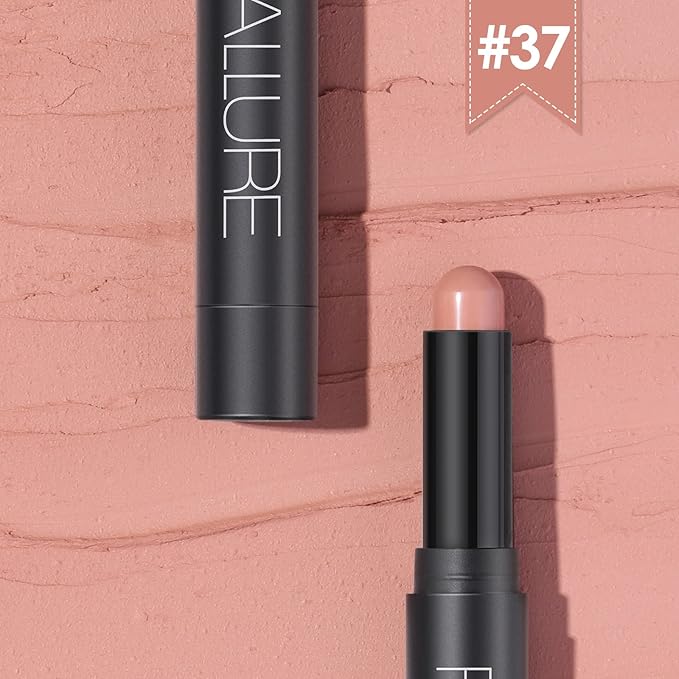 FOCALLURE Shimmer and Matte Cream Eyeshadow Stick,Smooth Brilliant Eye Brightener Pencil for Women,Long Lasting Waterproof Eye Shadow and Liners Makeup,SOFT PINK