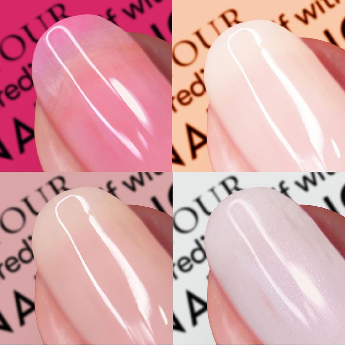 Nails Inc Super Dew Nail Polish Quad, Glow Enhancing Shades, Clean Girl Aesthetic, Fast Drying, Long Lasting, Chip Resistant, Air Dry Manicure, Vitamin C Cuticle Oil, Vegan, Cruelty Free, 4 Piece Set