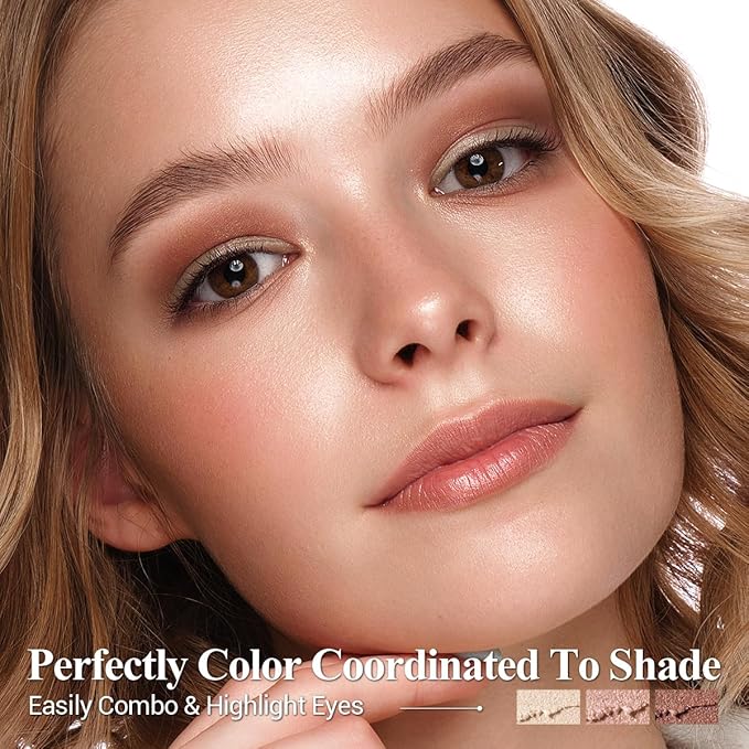 Shimmer Eyeshadow Stick Makeup 6PCS Set, Pink Metallic Matte Cream Eye Shadow Eyeliner Brightener Pencil Crayon - DESERT WILD