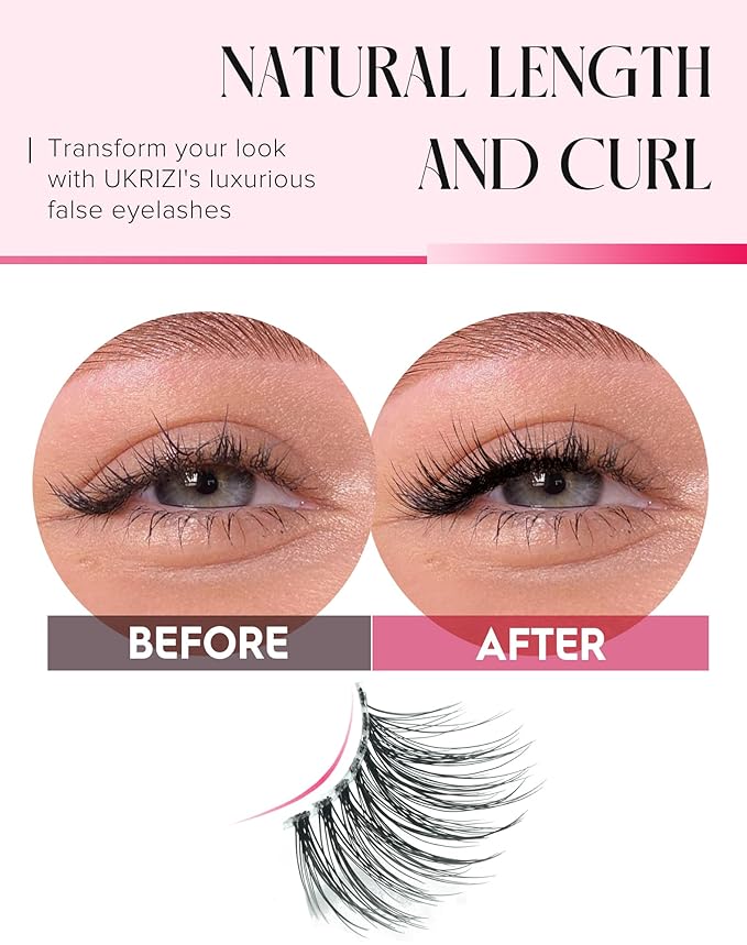 Half Lashes Natural Lashes Wispy Lashes Corner Lashes 3/4 False Eyelashes Natural Half Eyelashes Clear Band Lashes W05