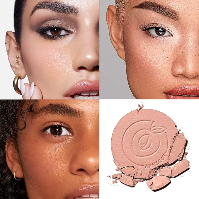 Face Blush, Powder Blush Makeup, Longlasting Highly Pigmented Face makeup, Smooth, Vegan & Cruelty Free, 1 Count, 01 APRICOT