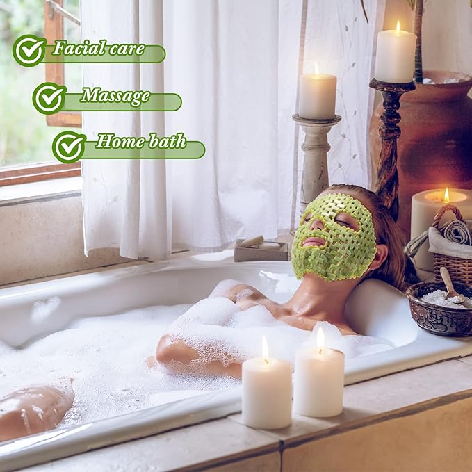 Jade Facial Mask, Jade Sleep Natural Stone Mask, Green Facial Cooling Mask, Jade Eye Mask Beauty Skincare Massage Tools for Alleviate Puffiness Face Massage Puffy Eyes Dark Circles