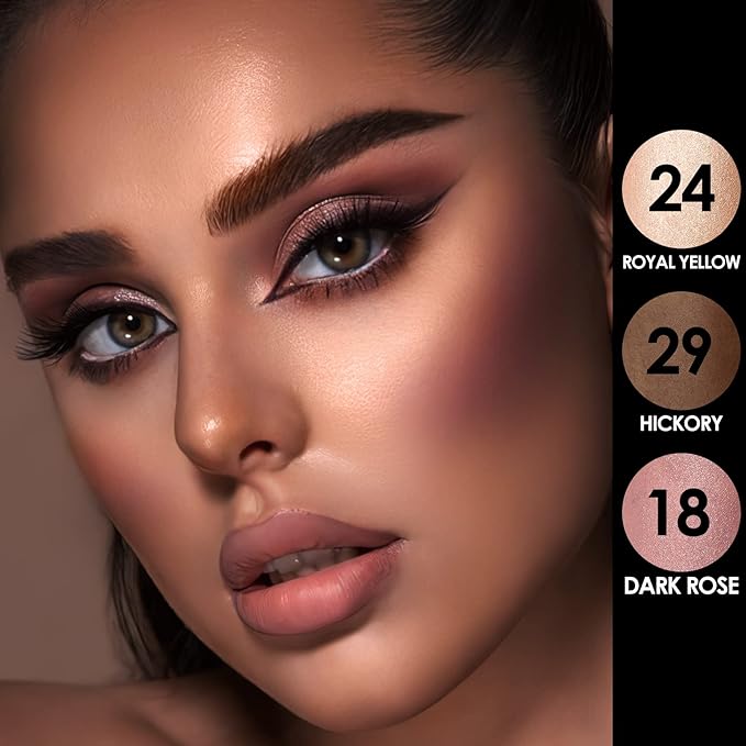 FOCALLURE 3 Pcs Cream Contour Sticks,Shades with Highlighter & Bronzer & Blush,Non-greasy Long-wear Face Contouring Pen,Easy to Sculpt the Face and Create a Lightweight Finishing Makeup,DEEP