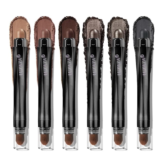 6PCS Neutral Eyeshadow Stick Makeup Set, Matte Cream Eye Shadow Eyeliner Brightener Pencil Crayon - B3 Iced Oat