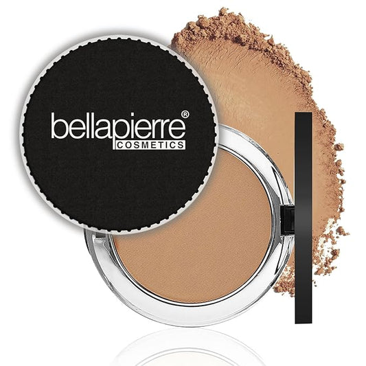 bellapierre Compact Mineral Foundation SPF 15 | Vegan & Cruelty Free | Full Coverage | Hypoallergenic & Safe for All Skin Types | Oil & Talc Free - 0.35 Oz - Nutmeg