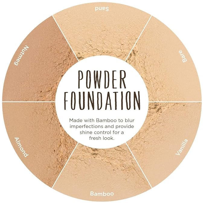Burts Bees 100% Natural Mattifying Powder Foundation, Nutmeg - 0.3 Ounce (Pack of 2)