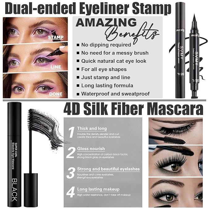 All in One Makeup Kit for Women Full Kit, Includes 12 Colors Naked Eyeshadow,Liquid Foundation, Lipstick Set, Mascara, Makeup Brush, Makeup Sponge, Eyebrow Powder, Eyebrow Soap, Eyeliner Stamp(#104)