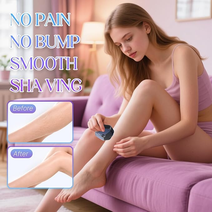 Electric Shavers for Women, Womens Electric Leg Shaver Cordless Painless Facial Hair Removal for Arms and Underarms Bikini Trimmer Electronic Razors for Shaving Portable and Safe Wet and Dry Use