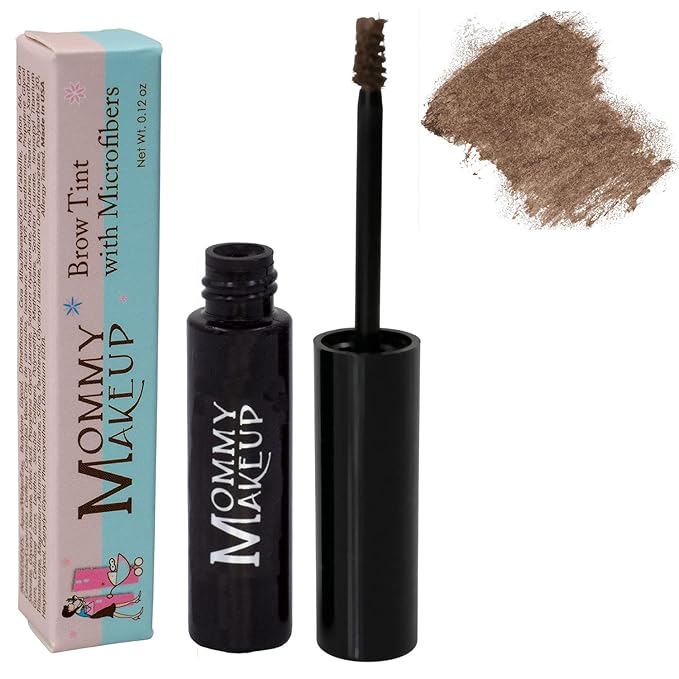 Brow Tint with Microfibers - 4-in-1 Tinted Eyebrow Gel to Groom, Hold, Sculpt & Color Your Brows, Covers Gray Hair - Water Resistant, Clump-Free, Long Lasting (Fawn) by Mommy Makeup