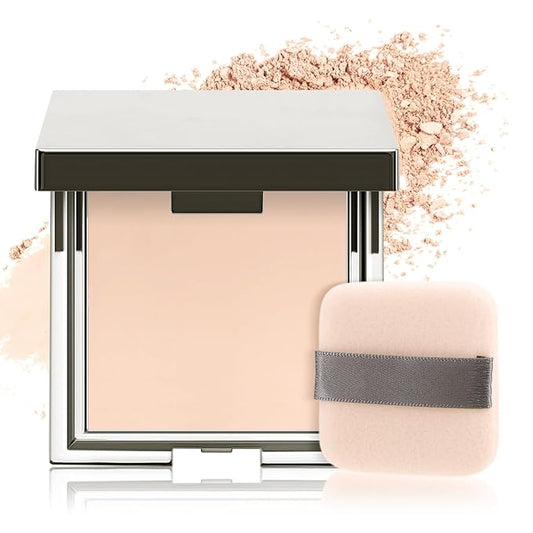 Boobeen Matte Face Finishing Powder, Smooth Setting Pressed Powder Makeup Oil Control Lightweight Long Lasting Makeup Setting Foundation Compact Powder, Soft Focus Effect Translucent Finish