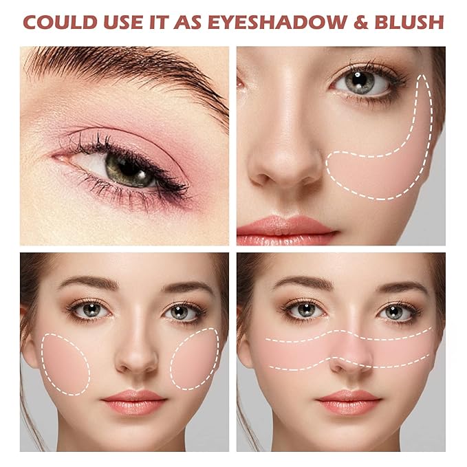 Boobeen Powder Blush, Single Color Blush Face Blush Palette Matte Baked Cream Blush Makeup Powder, High Pigment Pressed Blush for Create a Natural Cheek Flushed Look