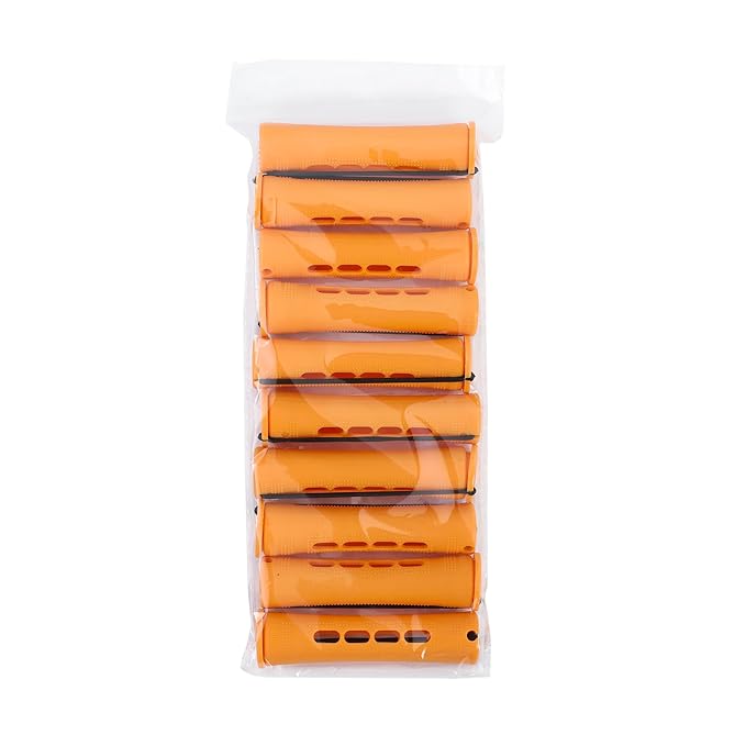 Perm Rods Set for Natural, Long, and Short Hair - Plastic Cold Wave Rods for Women's Hair Curling and DIY Hairdressing (20pcs Orange)