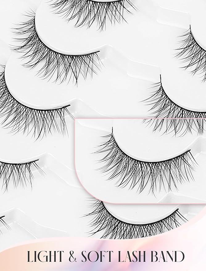 Natural Lashes Natural Eyelashes Short Eyelashes Natural Look False Eyelashes Wispy Eye Lashes Small Lashes Fake Lashes K33