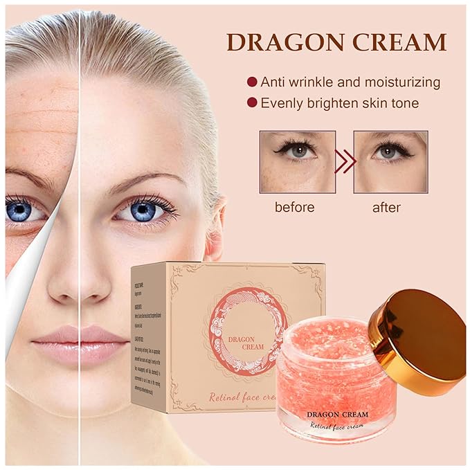2Pcs Dragons Blood Easy Cream, Dragons Blood Easy Face Cream, Retinol Dragon Blood Cream, Hydrate Skin and Decrease Wrinkles, Lightweight Face Moisturizer for All Skin Types