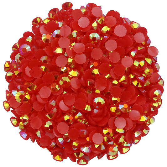 720 Pcs SS30 6mm Flatback Rhinestones for Nails Art Crafts Glitter Round Shine Gems AB Crystals DIY Clothes Shoes （Red AB）