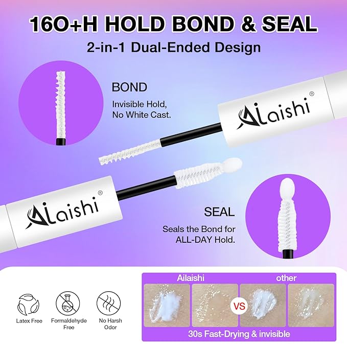 Wispy False Eyelashes Kit With Bond, Seal and Tweezer, 7 Pairs Natural Look Fake Cat Eye Lashes Strips Thin Band Extensions Waterproof Easy Eyelashes for Beginners RQ7Variety Mix