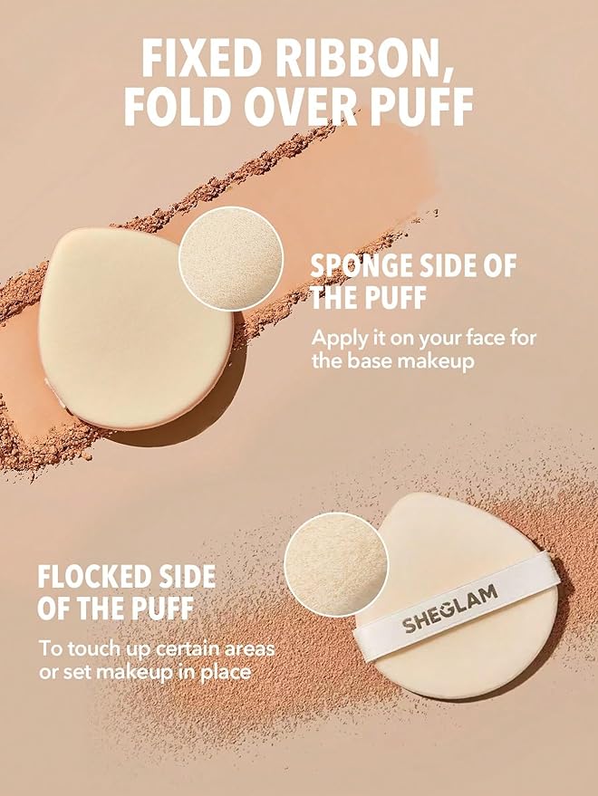 SHEGLAM SKin-Focus Full Coverage Powder Foundation Oil-Control Lightweight Face Pressed Powder Makeup-Acorn