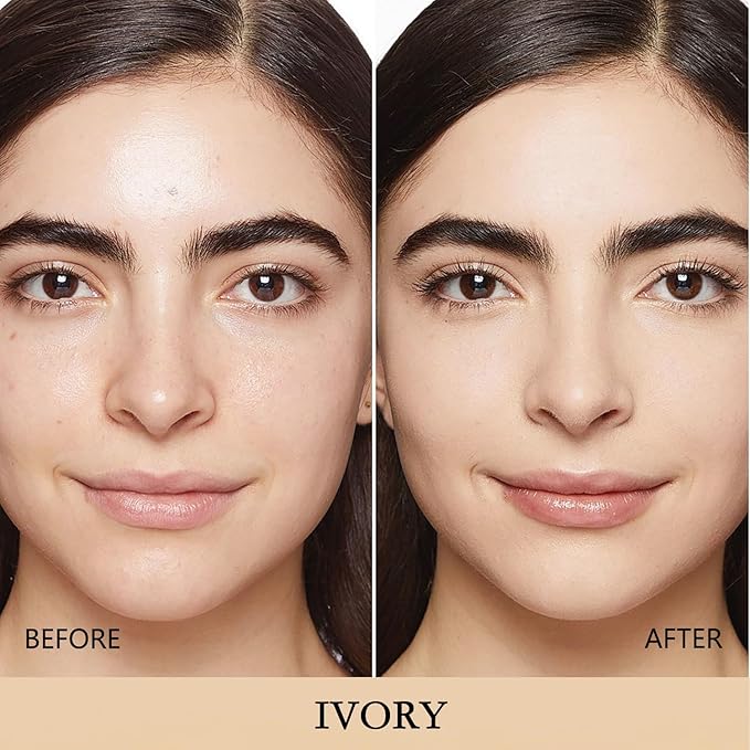 Air Cushion CC Cream Mushroom Head Cushion Foundation, BB Cream Face Makeup for Mature Skin Moisturizing Concealer Brighten Long-Lasting, Even Skin Tone for All Skin Types (Ivory)