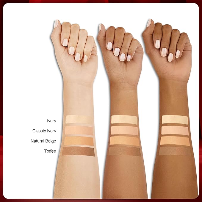 FV Waterproof Foundation with Medium Coverage, Oil-free & Long Lasting, Lightweight, Matte Foundation for Oily/Normal Skin, Sweat-resistant Liquid Makeup Foundation for Face, 30g, Ivory