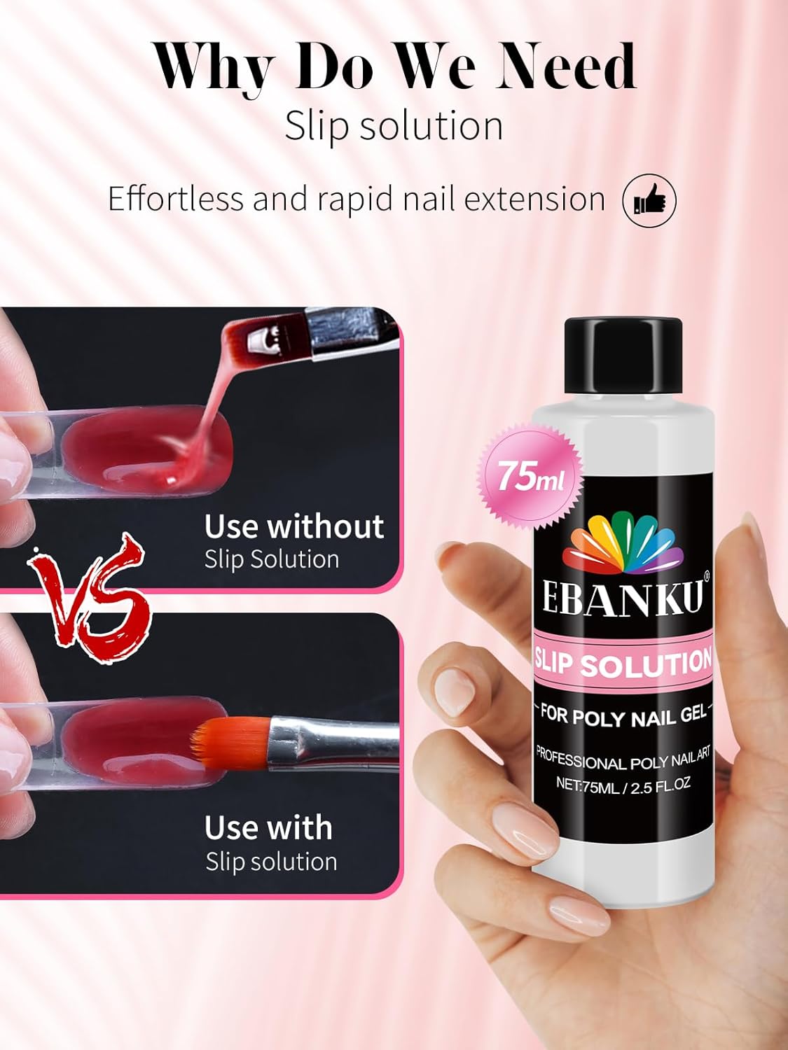 EBANKU Poly Gel Nail Forms Kit for Toes - 150PCS Reusable Dual Toenail Forms for Builder Gel, Toe Nail Kit with 2.5oz Slip Solution, Brush, File, 5PCS Clips - 15 Sizes