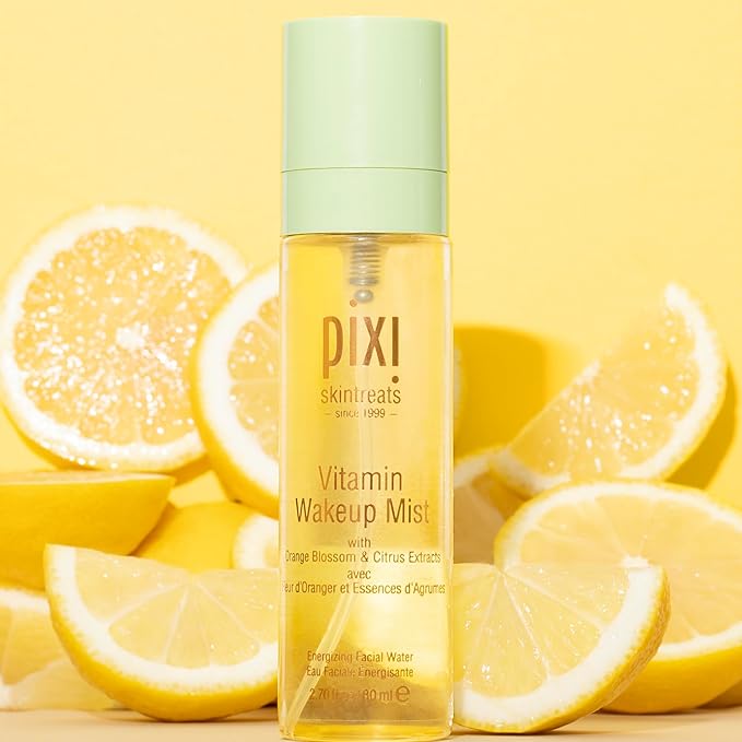 Pixi Vitamin-C Wakeup Mist | Helps Cool, Refresh, and Wake Up Skin | Adds Hydration | Boosting Treatment Toner | 2.7 fl oz / 80ml