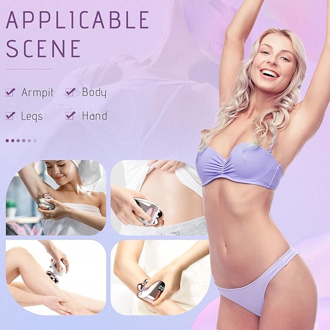 Electric Razors for Women Legs: 5-in-1 Rechargeable Body Shaver - Waterproof Wet Dry Hair Remover - Trimmer for Lady Face Underarms Public Men