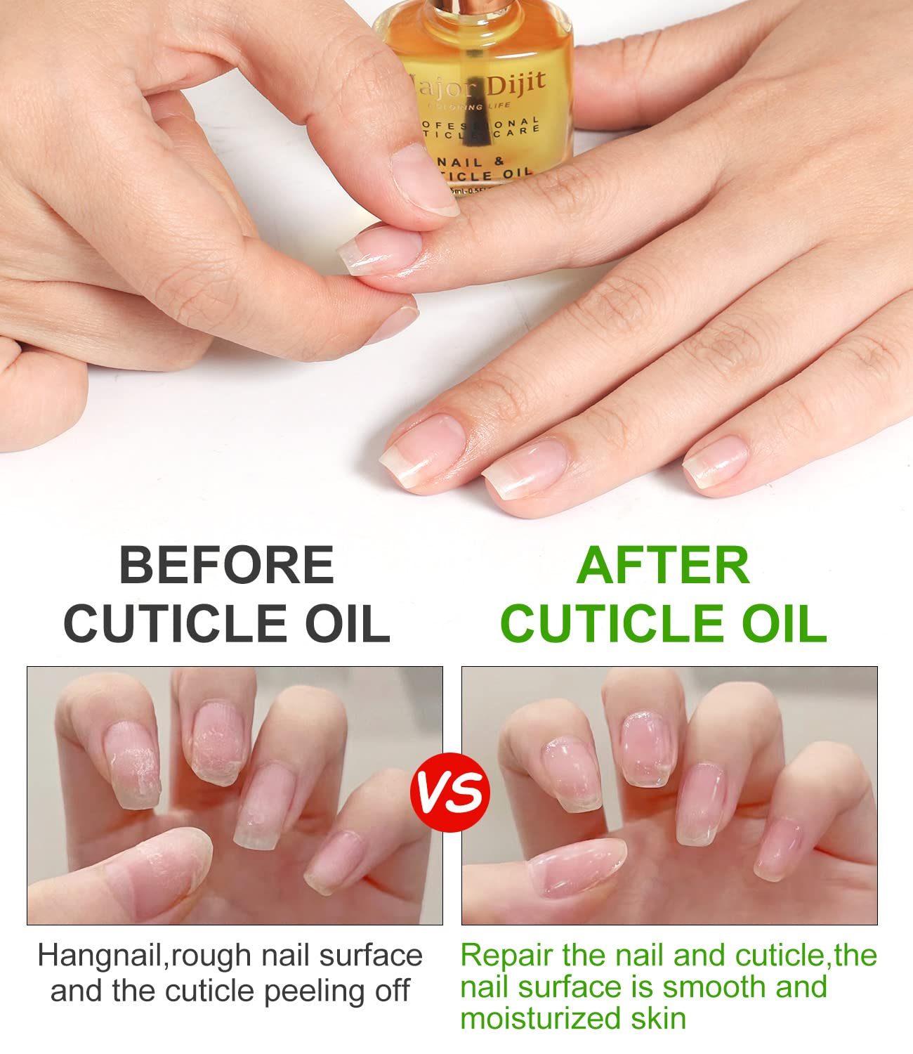 Major Dijit Nail Dehydrator and Nail Primer with Cuticle Oil Set Air Dry Superior Bonding Primer for Acrylic Powder