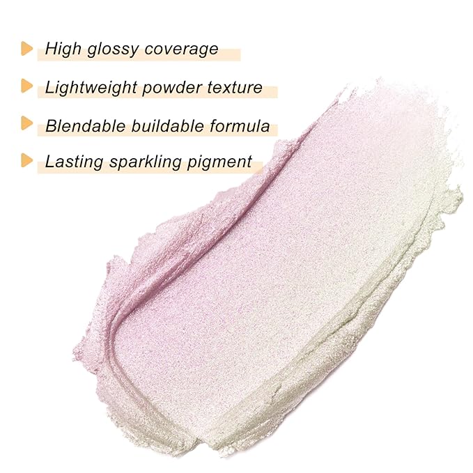 Boobeen Highlighter Makeup Palette, Long Lasting Glow Shimmer Illuminator Contour Powder for Face Radiant Glow