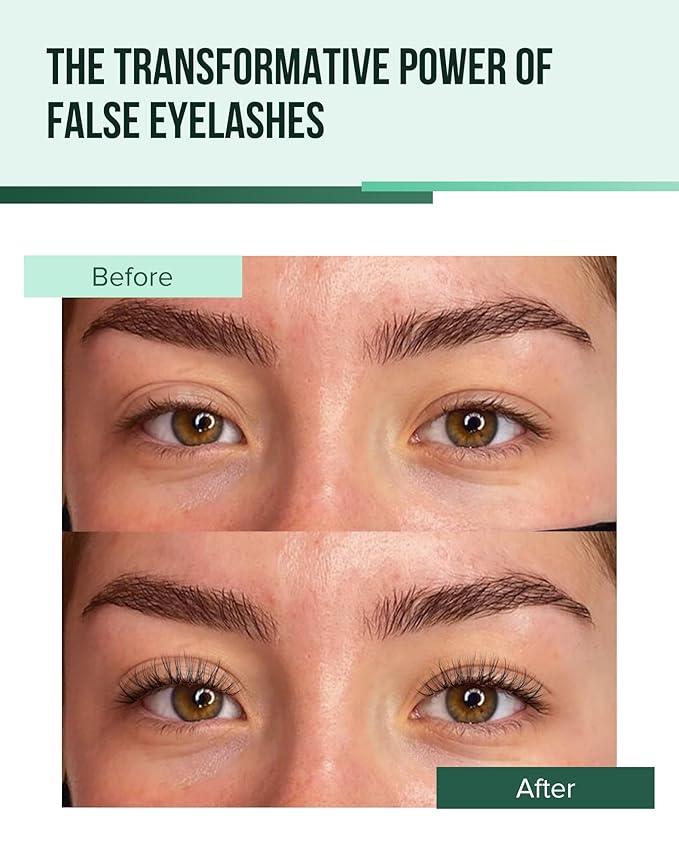 Mink Lashes Wispy False Eyelashes Short Fake Lashes Soft C Curl Eye Lashes Pack Natural Eyelashes Mink Eyelashes Fluffy Strip Lashes 7 Pairs