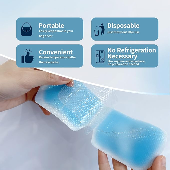 Disposable Instant Cooling Gel Eye Masks, Soothing Relief for Tired Eyes & Cooling Sensation, Eye Patches for Puffy Eyes,30 Packs