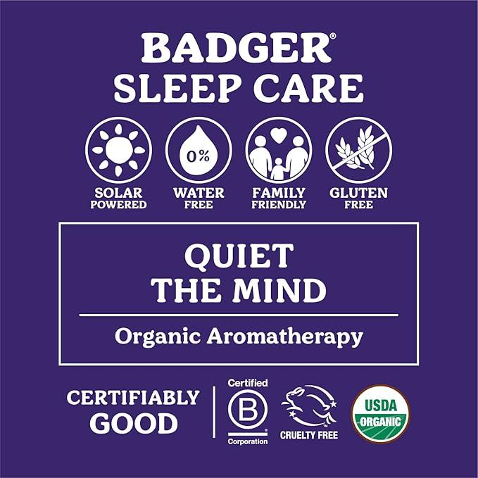 Badger - Sleep Balm, Lavender & Bergamot, Natural Sleep Balm, Scented Relaxing Balm for Children and Adults, Calming Night Balm, Organic Sleep Balm, 2 oz (2 Pack)