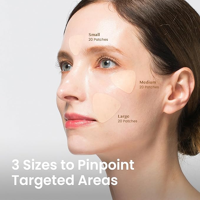 Advanced Wrinkle Patches 60ct Smile Line, Frown Line Wrinkle Patches for Facial Korean Skin Care Face Wrinkle Tape Invisible Overnight with Retinol & Collagen (Small (Face))