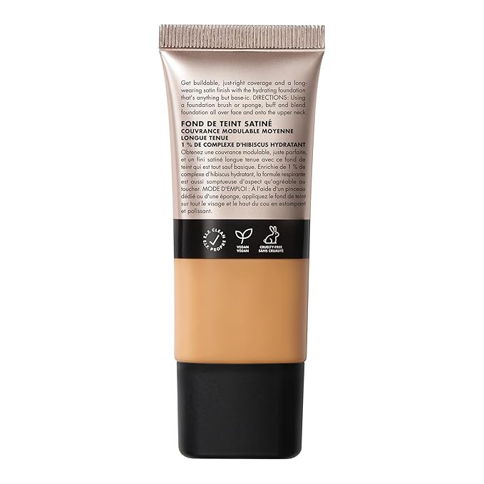 e.l.f. Soft Glam Foundation, Medium Coverage, Long-Lasting & Buildable Foundation For A Smooth, Satin Finish, Vegan & Cruelty-Free, 32 Medium Neutral