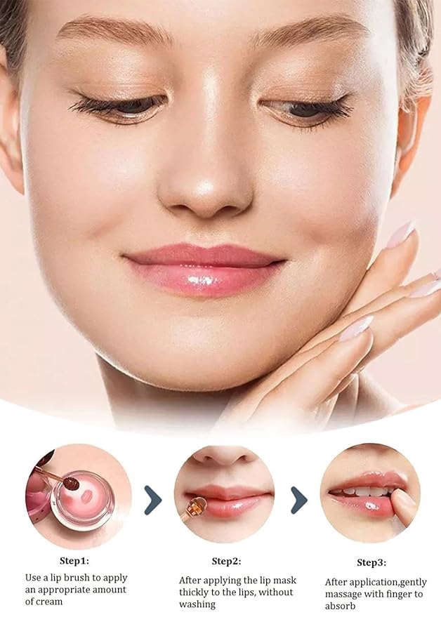 Bee Lip Balm Honey Pot,Honey Lip Mask Propolis Moisturizing Lip Balm with Stick,Hydrating and Prevention Dry and Cracked Lip Scrubs Exfoliator (2 PCS, Honey & Strawberry)