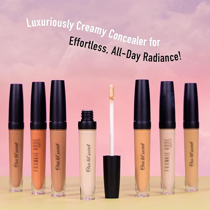 Frankie Rose Cosmetics Our Lil’ Secret Concealer – Sweat-Proof & Matte Under Eye Concealer, Long Lasting Concealer Full Coverage For Fine Lines, Dark Circles & Hide Imperfections - Angelic