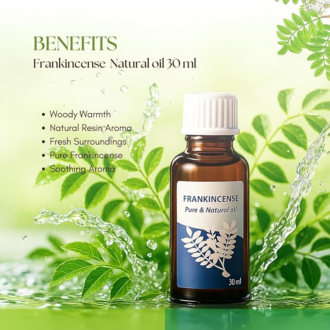 Roots & Above Pure Natural Frankincense Oil 1.01 oz/30ml for Diffusers, Hair, Skin Care, Face, Body, Massages & Soap and Candle Making