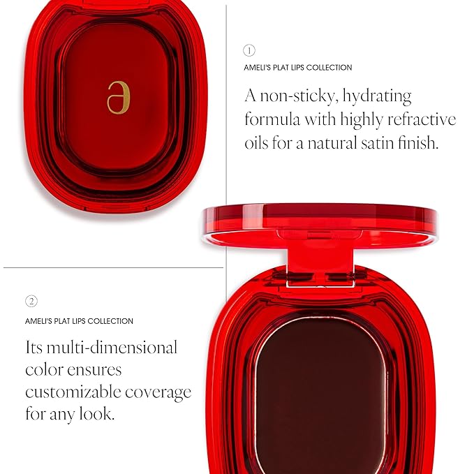 PLAT LIPS 914 VAMPIRE, Lip & Cheek, Lightweight, Naturally Dewy+ Glowy Finish, Blendable & Buildable Formula (1.2g, 0.003 oz.)