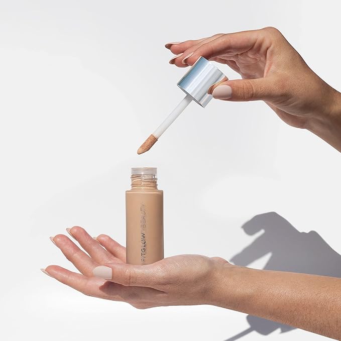 Fitglow Beauty - Natural Foundation+ Photo-Filtering Foundation | Vegan, Woman-Owned Clean Beauty (F2.7 - Golden Light Medium)