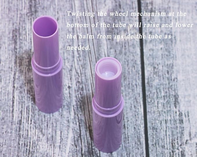 0.14oz Empty Flavored Lip Balm Container Tubes Plastic Homemade Moisturizing Lip Stick with Caps Bulk Fit for Women Adult DIY Making Supplies, 25 Count (Purple)