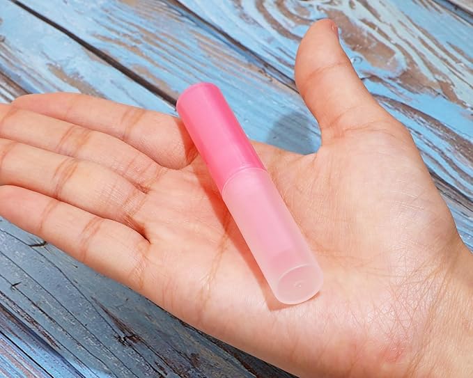 0.14oz Empty Flavored Lip Balm Container Tubes Plastic Homemade Moisturizing Lip Stick with Caps Bulk Fit for Women Adult DIY Making Supplies, 25 Count (Multicolor)