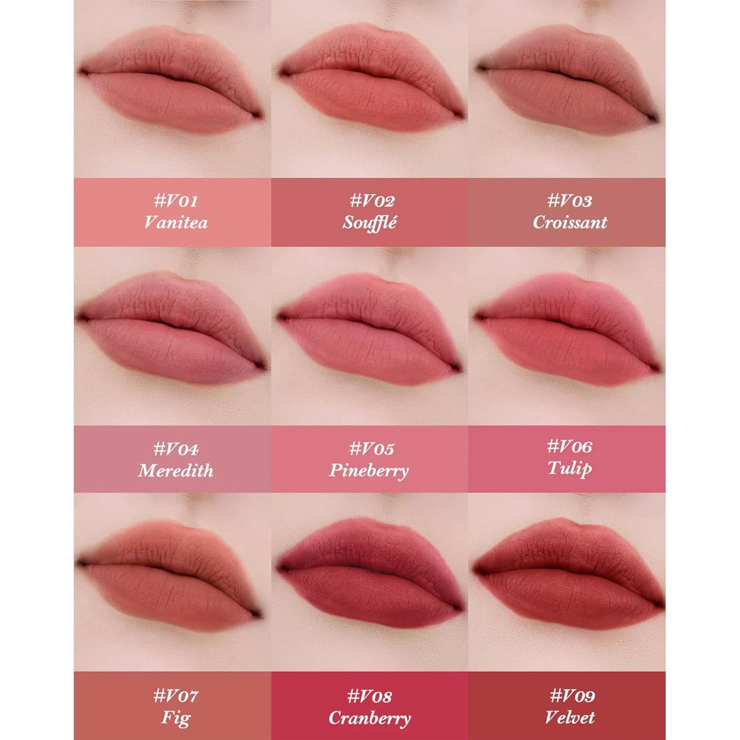 Flower Knows Strawberry Cupid Cake Lip Cream,Velvety-Smooth Matte Liquid Lipstick,Hydrating,Smudge-proof & Stain-Free Lip Stain(V05 Pineberry,0.17 Fl Oz)